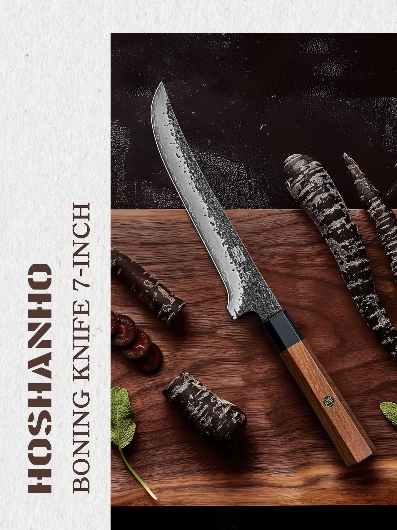 HOSHANHO Cuchillo para Filete de 18 cm, Acero al Carbono, Deshuesar Japonés Superafilado, Forjado a Mano
