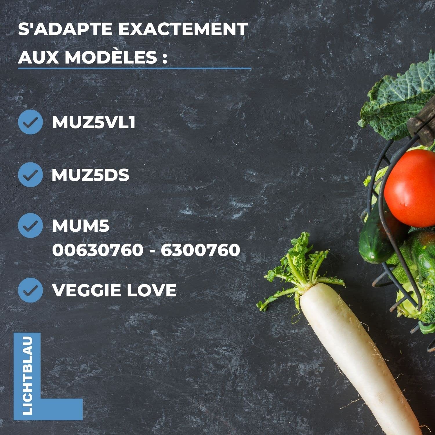 Lichtblau Set De 2 Entraîneurs Pour Robot De Cuisine MUM5 Bosch I