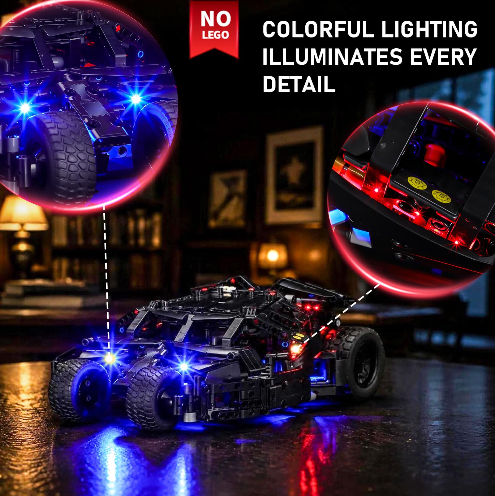 BRIKSMAX Zestaw oświetleniowy kompatybilny z LEGO Batmobile Tumbler 42239