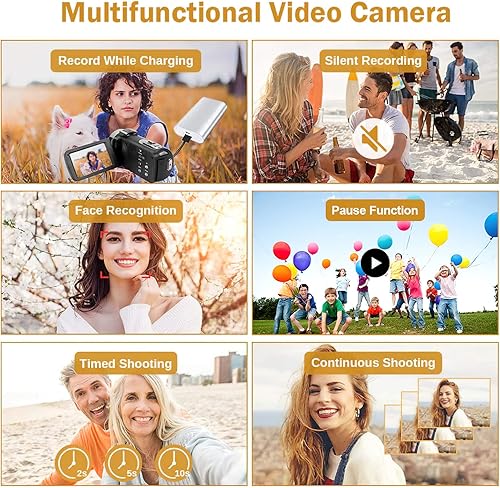 Miniatura 6 de SEREE TECH 2.7K 30 FPS Cámara de vídeo 42MP 18X Cámara de vídeo digital para YouTube 3.0 ''Flip Screen Videocámara Vlog Cámara con control remoto y