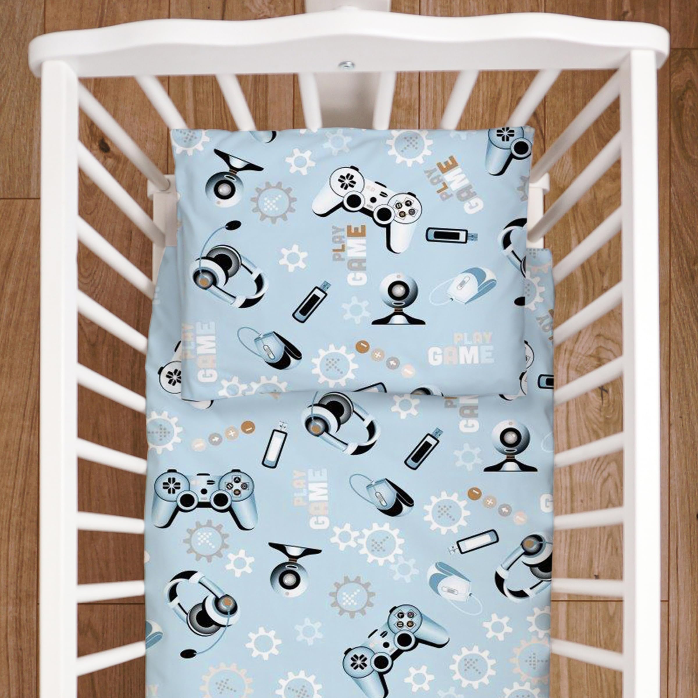 Baby Comfort 4 Piece Toddler Kids Cot Bed Set 120x90 cm Duvet Pillow Duvet Cover Pillowcase 12M+ (Foxes and rabbits) — view 27