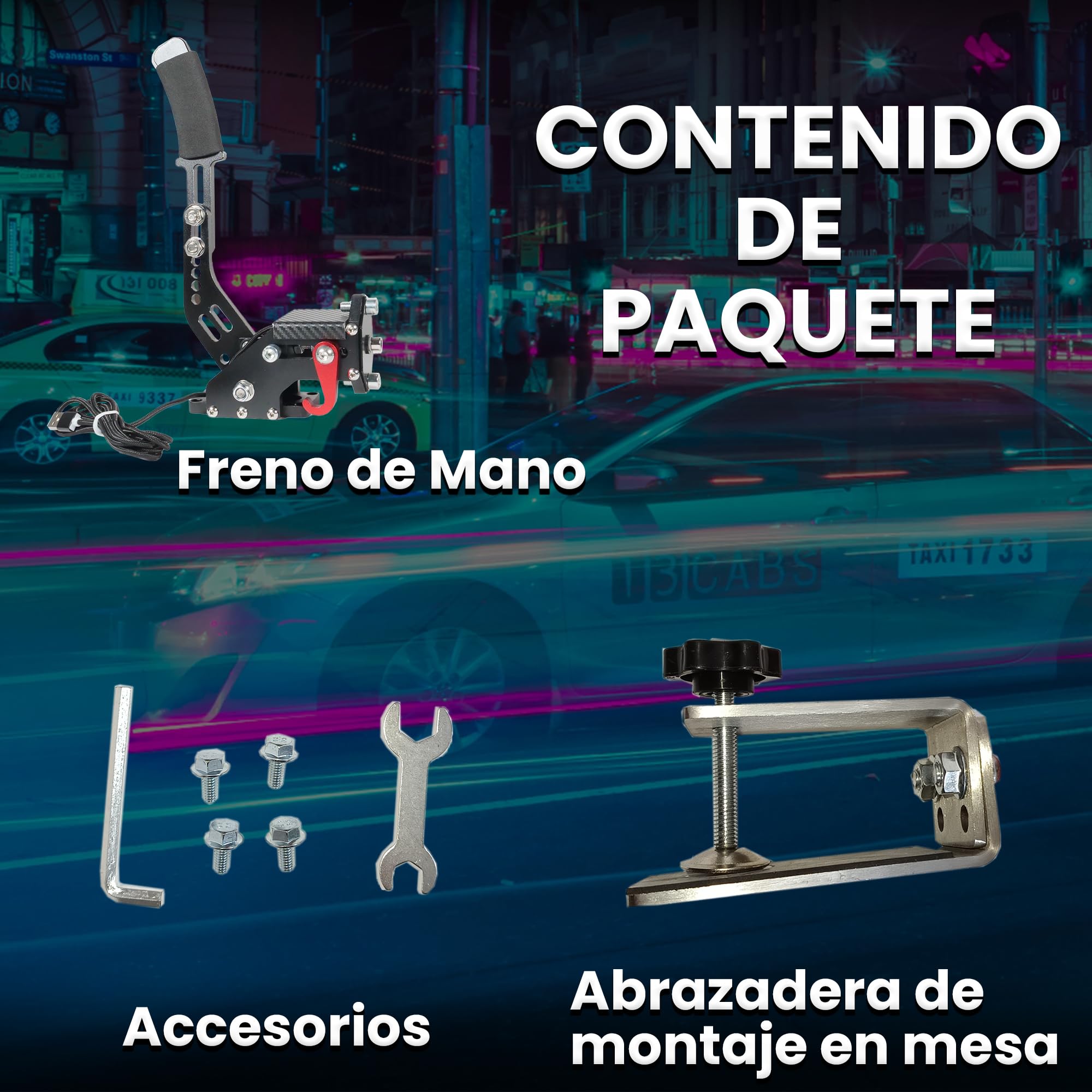 Freno de Mano PC 64 bits Máxima experiencia Sim racing, Compatible para Volante G27 / G29 G920 o Thrustmaster T300 T500 T248 T128 T80, Fanatec., Color Negro (Sólo para PC, no para Xbox y PS4 / PS5)