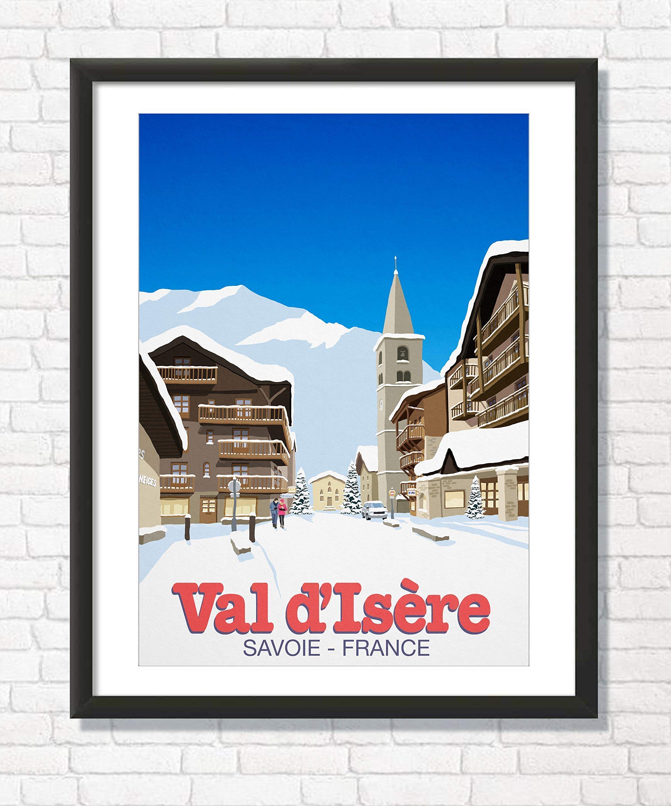Val d'isere Ski Town Poster