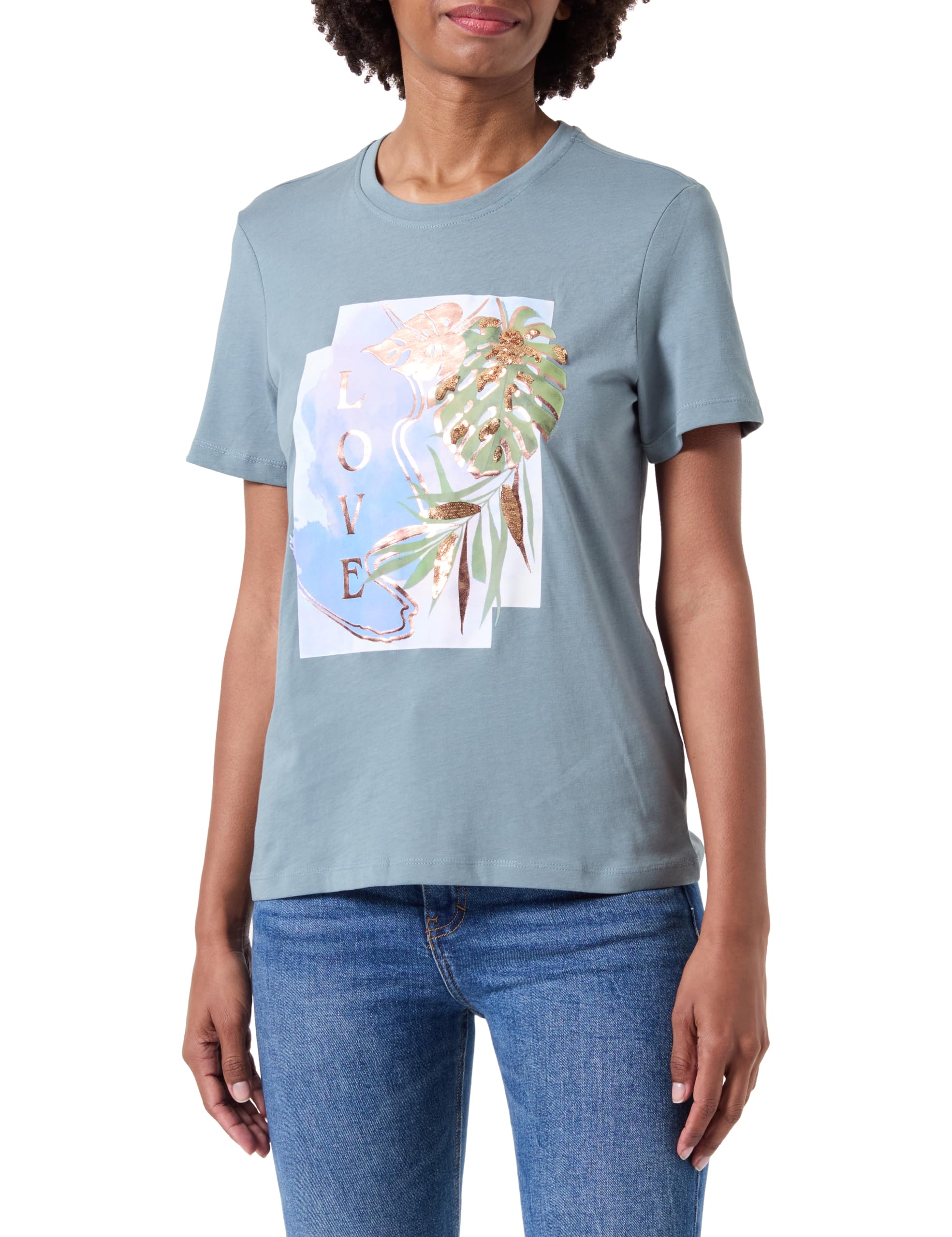 ONLY Onlkita Reg S/S Mix Top Box CS Jrs Ex. Camiseta para Mujer