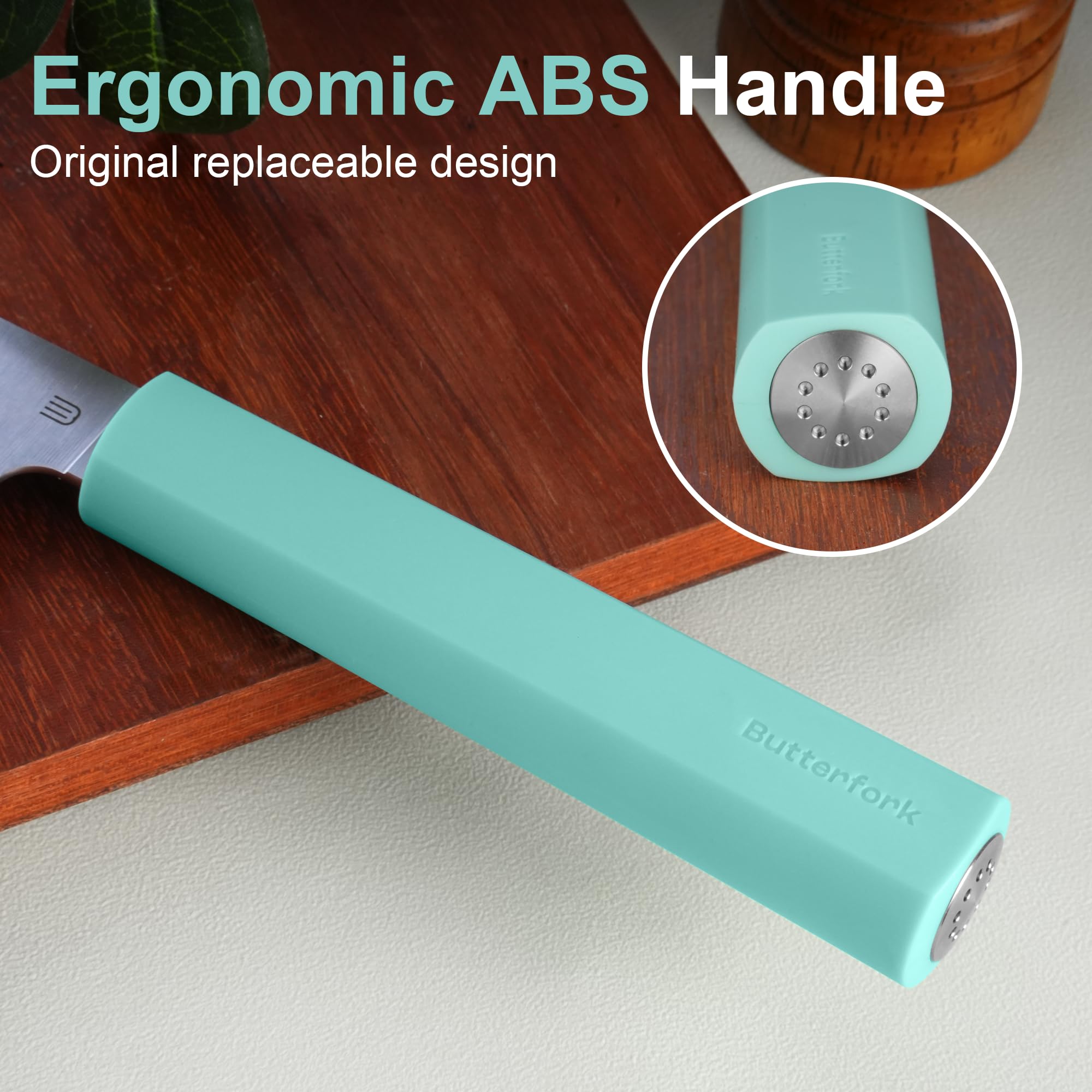 8 Inch Chef Knife, Kitchen Knife with AR-RPM9 Steel & Ergonomic ABS Handle — Amazon image 3