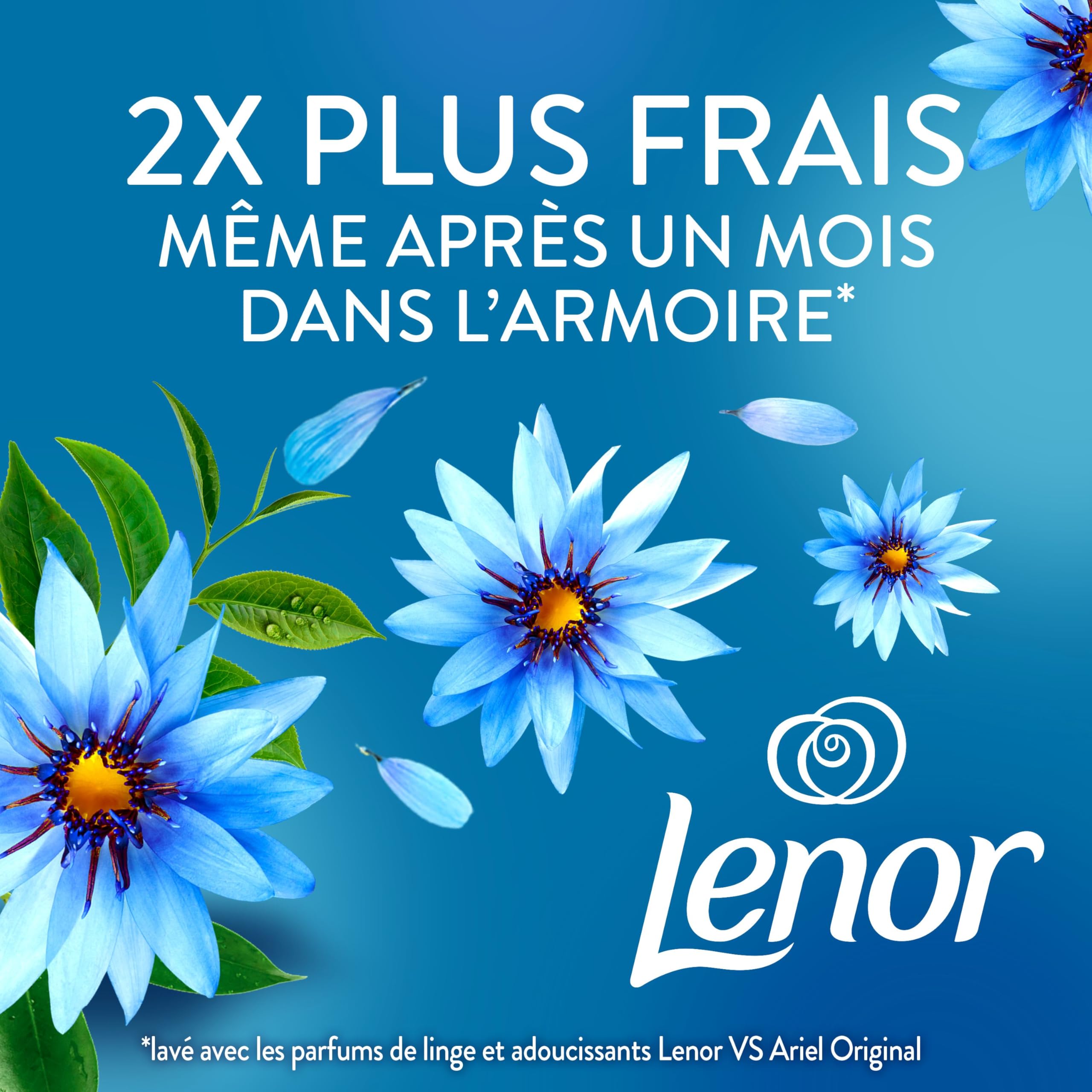 Lenor Parfum De Linge En Perles, Environ 78 lavages (155g x6), Parfum Envolée d'Air, Jusqu’à 12 Semaines De Fraîcheur Continue, Même Dans L’Armoire, Intensité Personnalisable
