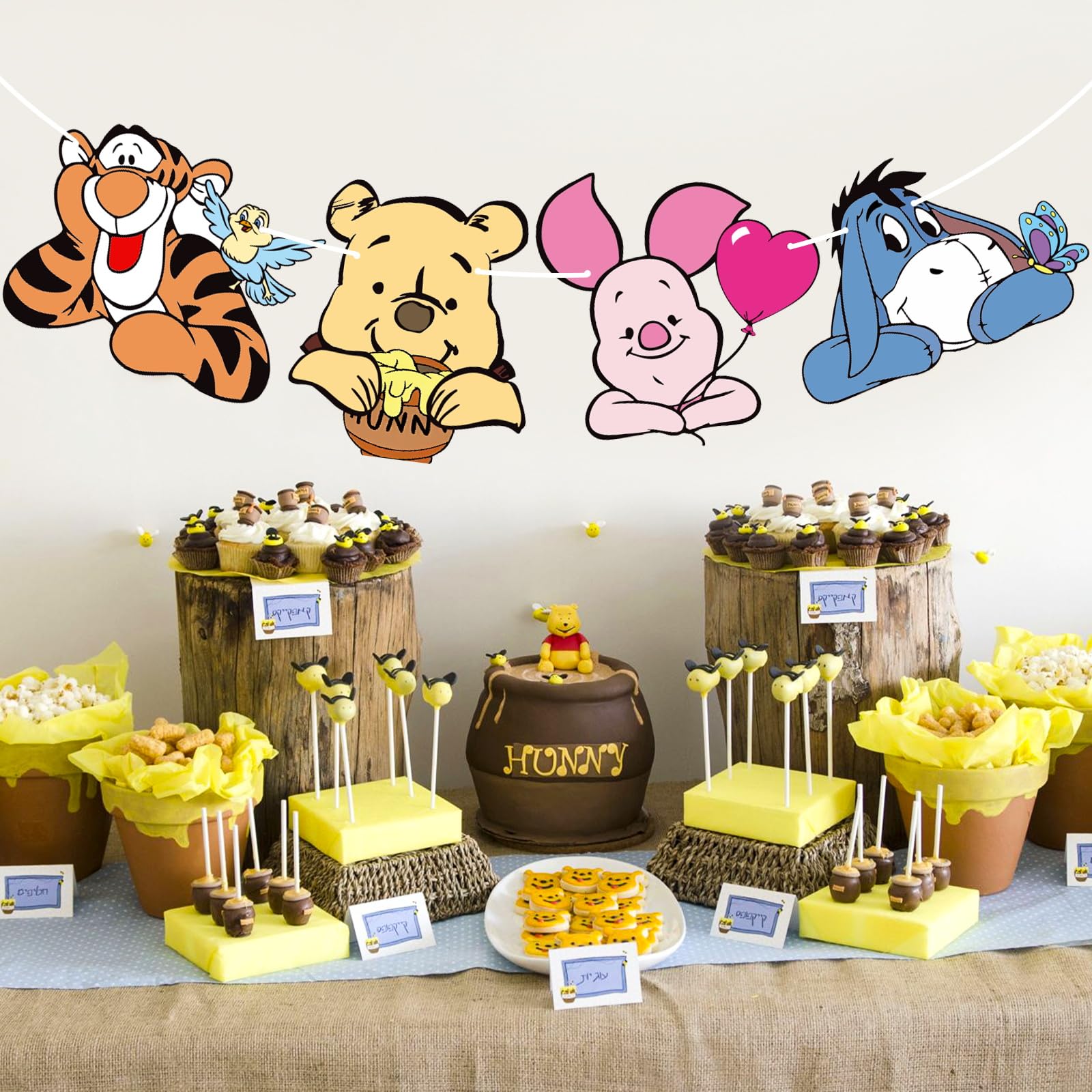 Hanging Party Banners Winnie The Pooh Baby Shower Banner - 8 Piece