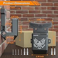 Vista 4 de AR Wall Mount with Mag Holder, 223/5.56 Rifle Rack Mount Can Be Mounted Horizontal or Vertical, AR-15 Wall Hanger Strongly withstands 350Lbs of