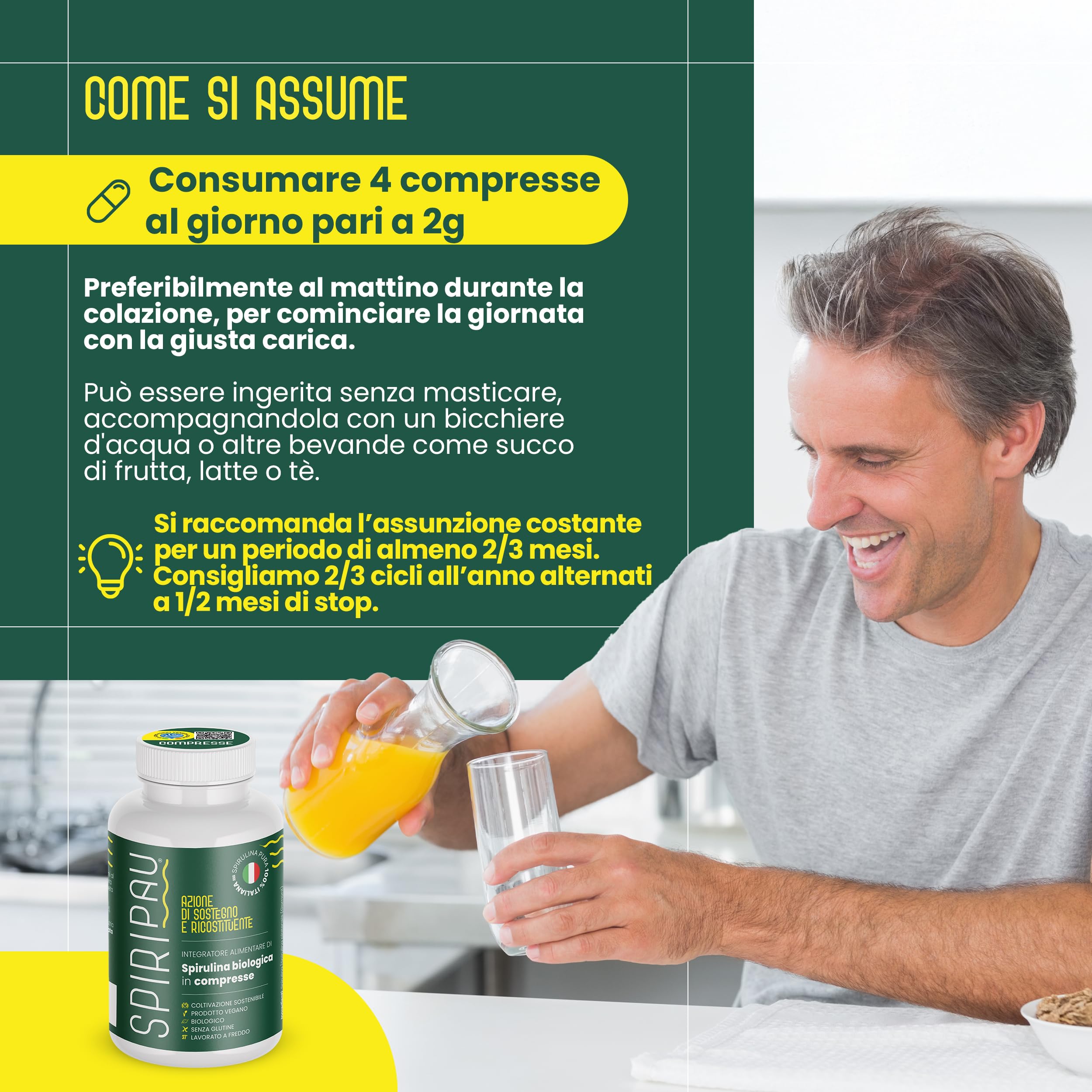 Spirulina Bio Compresse - 100 Compresse