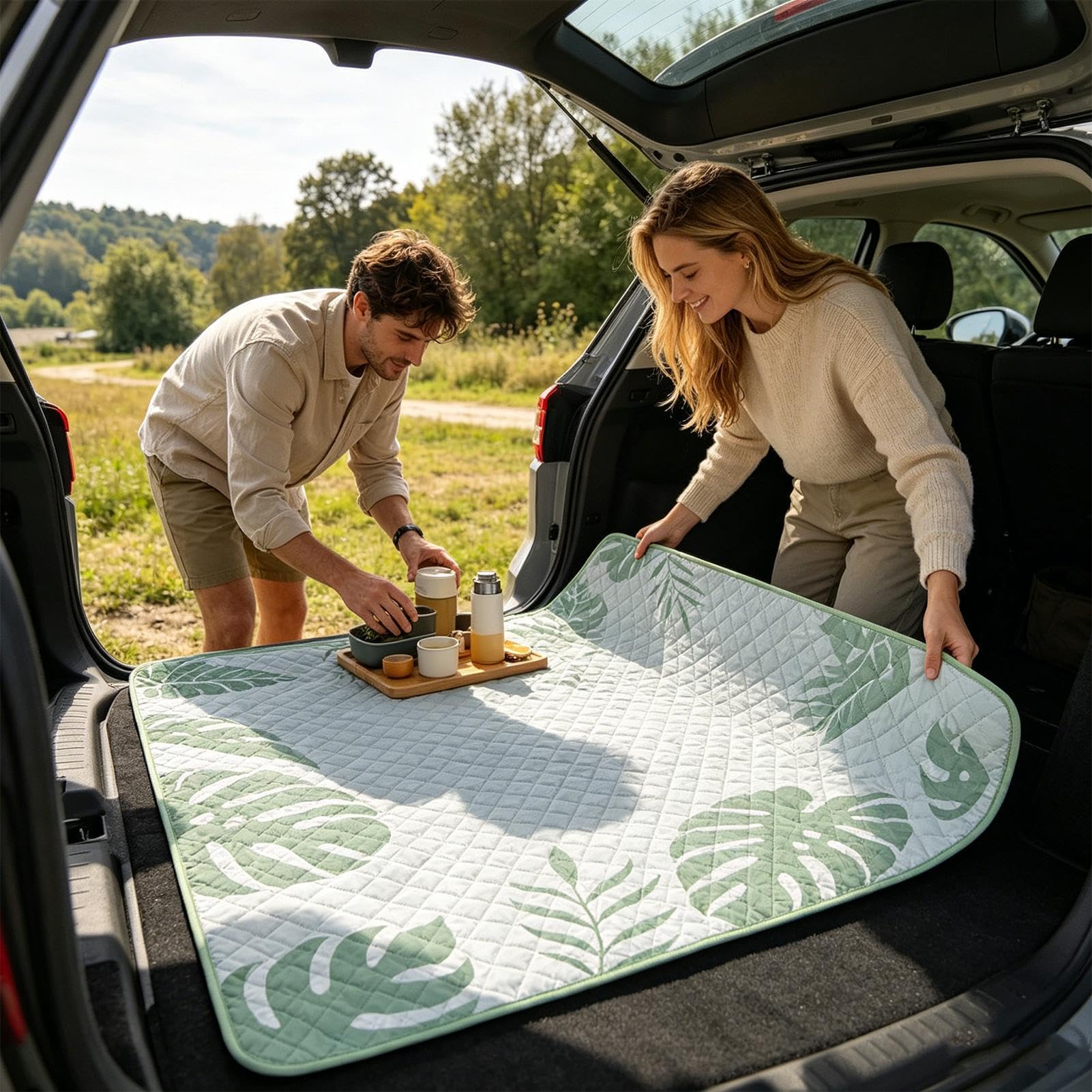 Generico Tapis de pique-nique, couverture légère et imperméable