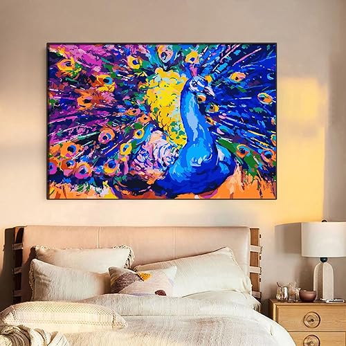 Miniatura 7 de KICHANG Kit de 4 piezas de pintura de dragón por números para adultos, pintura por números para adultos sobre lienzo, kits de pintura por números,