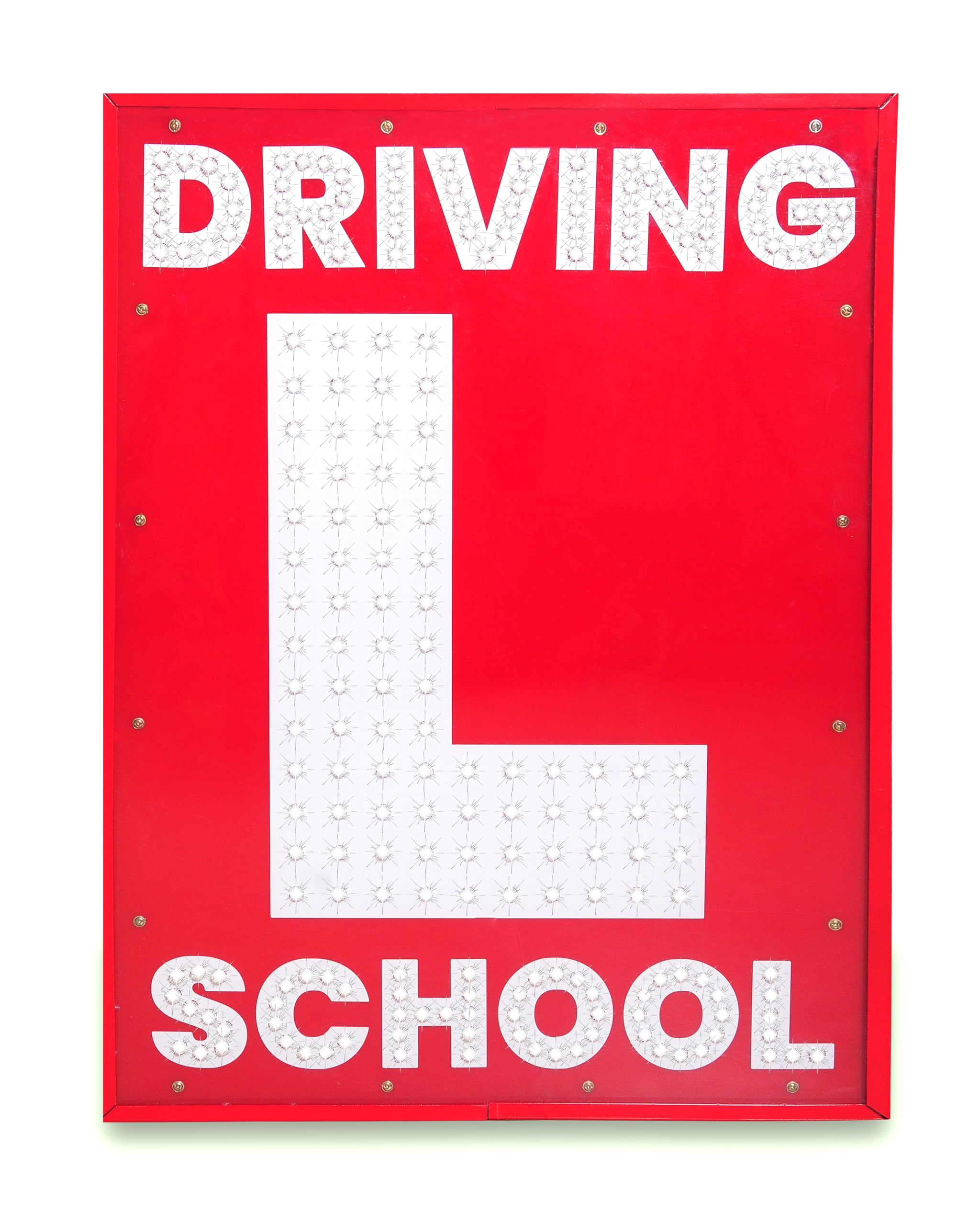 SANLITES DRIVING SCHOOL SIGNAGE PIXEL LED SIGN BOARD FOR DRIVING SCHOOL,24 INCHES X 18 INCHES, WALL MOUNTABLE,STORE FRONT-PIXEL LED,FLASHING