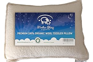 Organic Wool Pillow, Soft and Comfortable Kids Travel Pillow