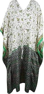 Womans Boho Maxi Kaftan, Clover Leaf Printed Caftan, Expecting Moms, Resort, Cruise Caftan L-2X