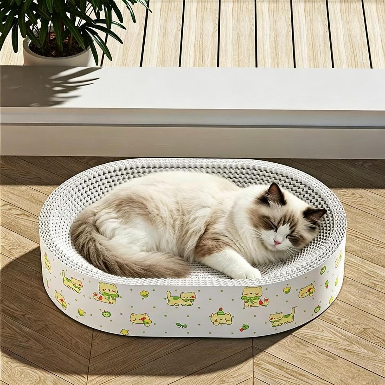 Kratzbrett Katzen Kratzmatte Kratzboard Katzenspielzeug Robuste Wellpappe für Möbel Schutz für Tierhaushalte Relaxbereich, XXL