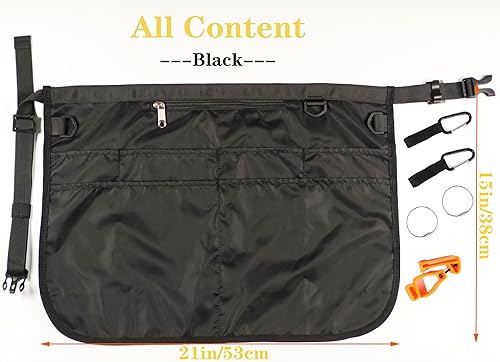 Miniatura 5 de Delantal de limpieza impermeable con 7 bolsillos, suministros de limpieza para el hogar, delantal de criada ligero y duradero