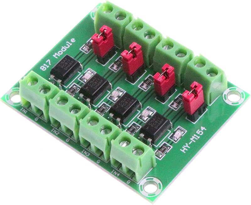 PC817 4-Channel Optocoupler Isolation Board Voltage Converter Adapter Module 3.6-30V Driver Photoelectric Isolated Module