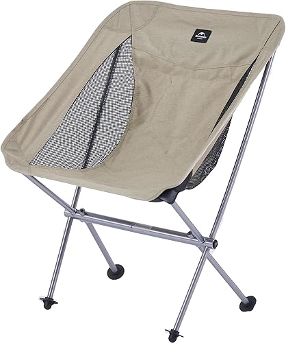 Naturehike YL05 Silla de camping, silla de campamento portátil ultraligera con bolsa de almacenamiento, silla de playa plegable compacta para