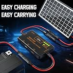 MPPT Solar Charge Controller 12V 10A Solar Panel with LCD Display Charge Controller for Gel AGM Lithium LiFePO4 Batteries Charge Controllers Compatible with Type-c and USB（12v/10A）