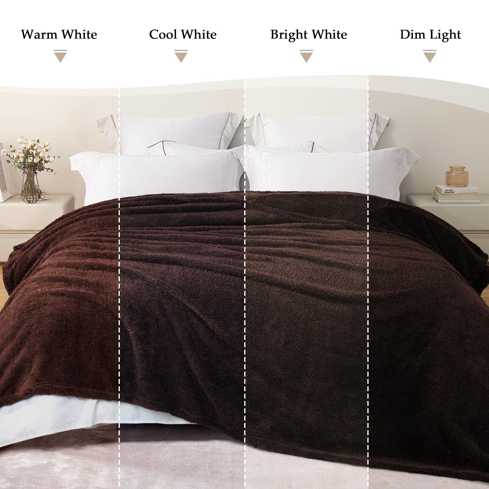 Exclusivo Mezcla Fleece Throw Blanket for Sofa Couch Soft Lightweight and Fluffy Bed Blankets - Image 2
