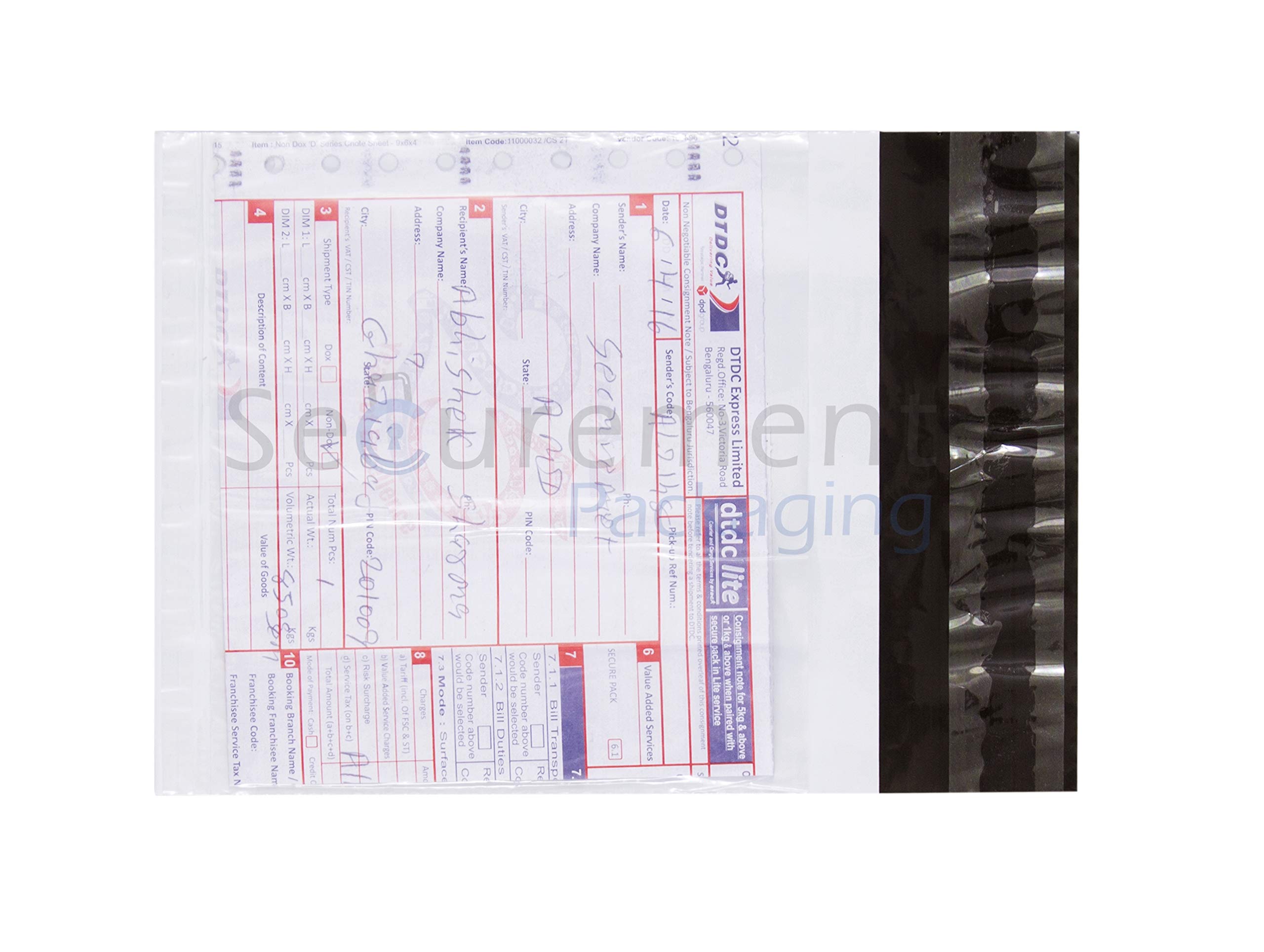 Securement Tamper Proof Security Courier Bag/Envelope with Sealking Tape and Pod Jacket, 60 Micron, 7 Inch x 8 Inch, White and Black, Pack of 100 (B07955VTJF) Amazon Price History, Amazon Price Tracker