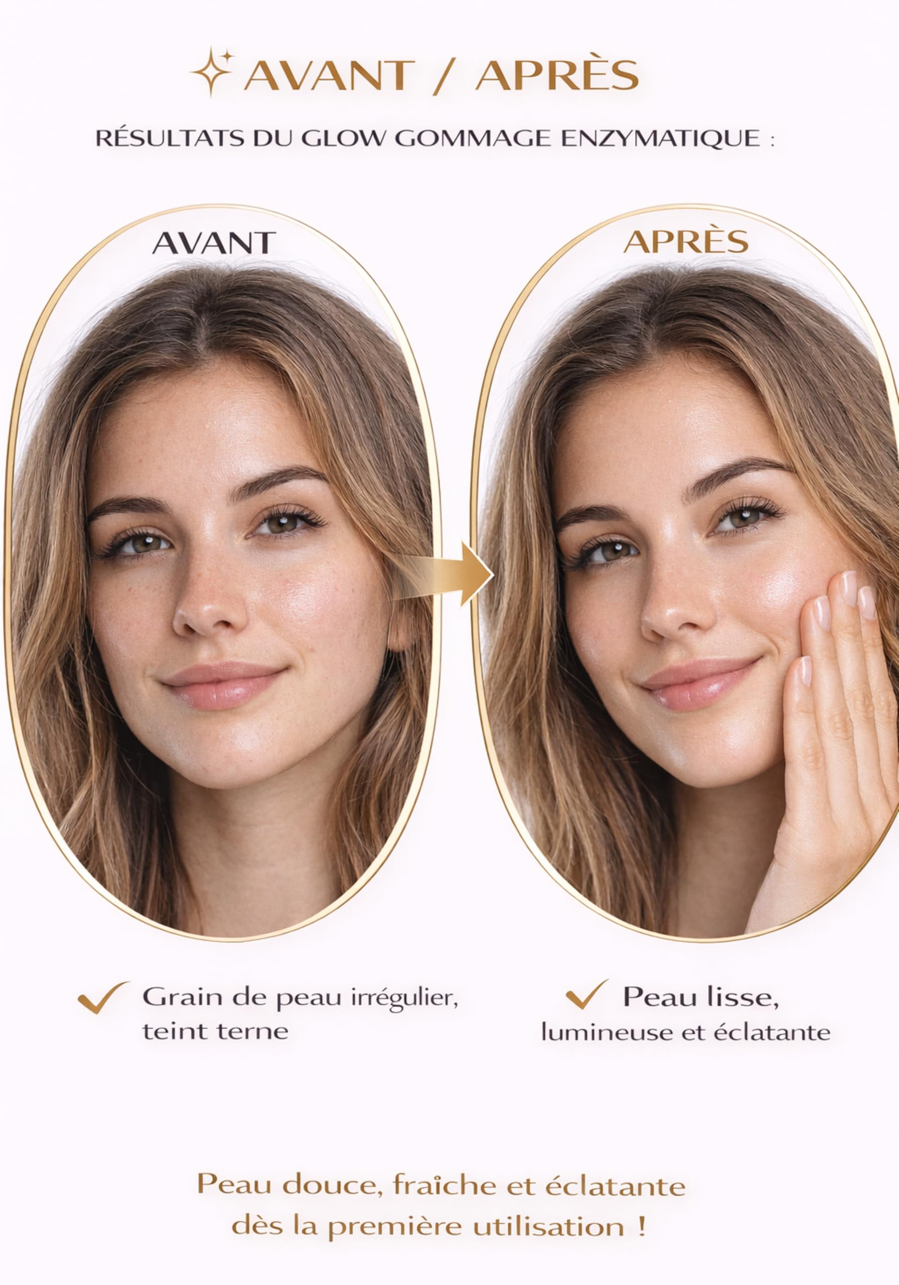 Gommage Enzymatique Visage – Niacinamide, Papaïne & Acide Mandélique | Exfolie, Resserre les Pores & Illumine le Teint | 100 ML | Peaux Sensibles & Ternes