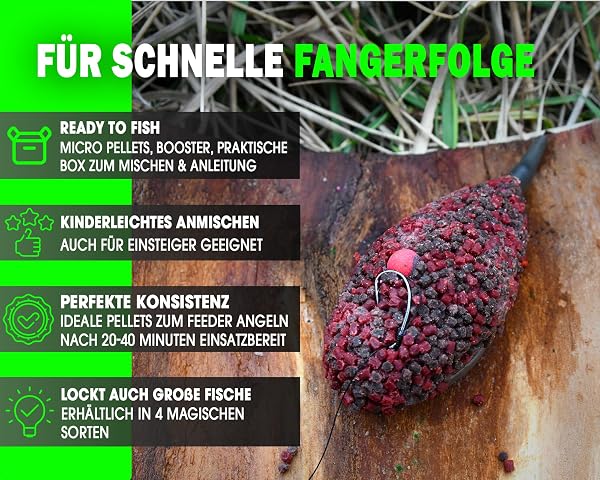 Angel-Berger Magic Baits Method Feeder Pellet Box Feederfutter Ready Method Feeder Pellet Mix Groundbait Angelfutter - 3