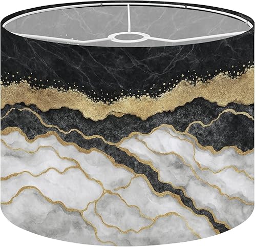 Miniatura 11 de Drum Lamp Shade 70 s Retro Seamless 60s 70s Aesthetic Style Lampshade for Floor Lamps Table Lamps Pendant Light 11"x8.9" Replacement Linen Large