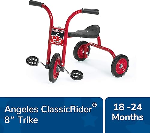 Miniatura 3 de Angeles ClassicRider - triciclo de 14 pulgadas rojo y negro AFB0300PR actividades de aprendizaje para niños pequeños guardería y preescolar