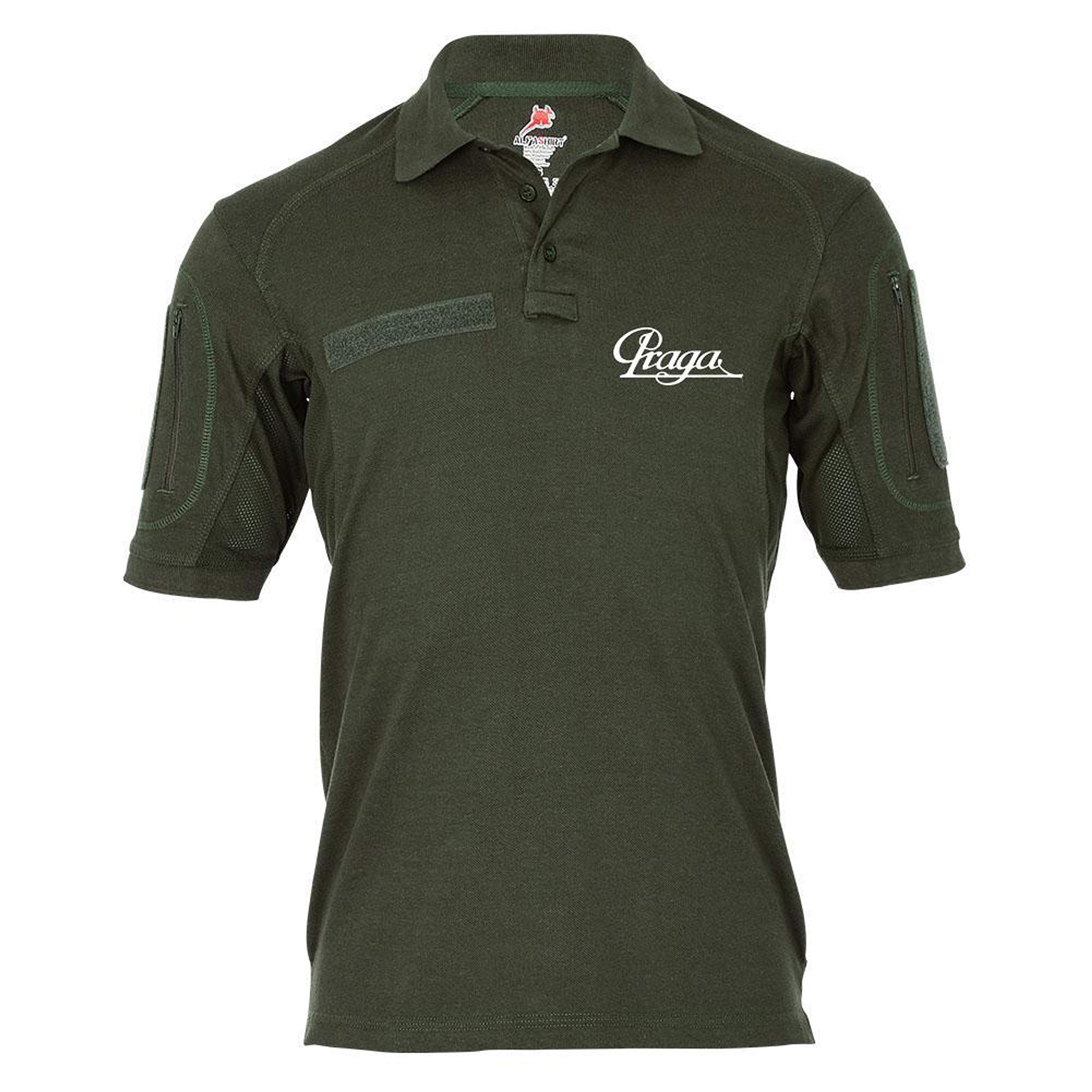 Copytec Tactical Polo Alfa – Praga Oldtimer Logo Auto Scritta Auto Militare Repubblica Ceca Camion Moto Auto Fan #18966 oliva XXXL