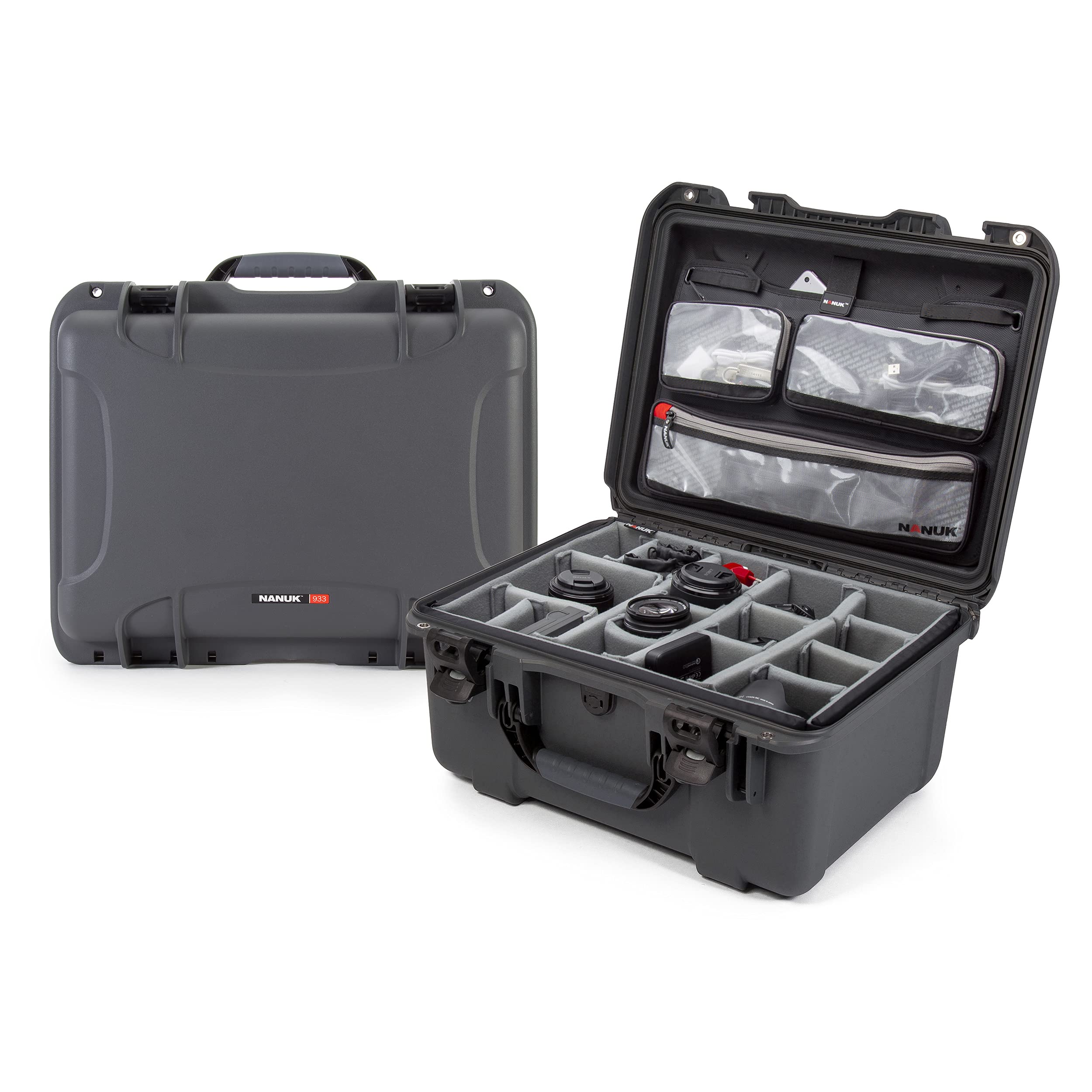 Amazon | Nanuk 933 防水ハードケース 蓋オーガナイザーとパッド入り 