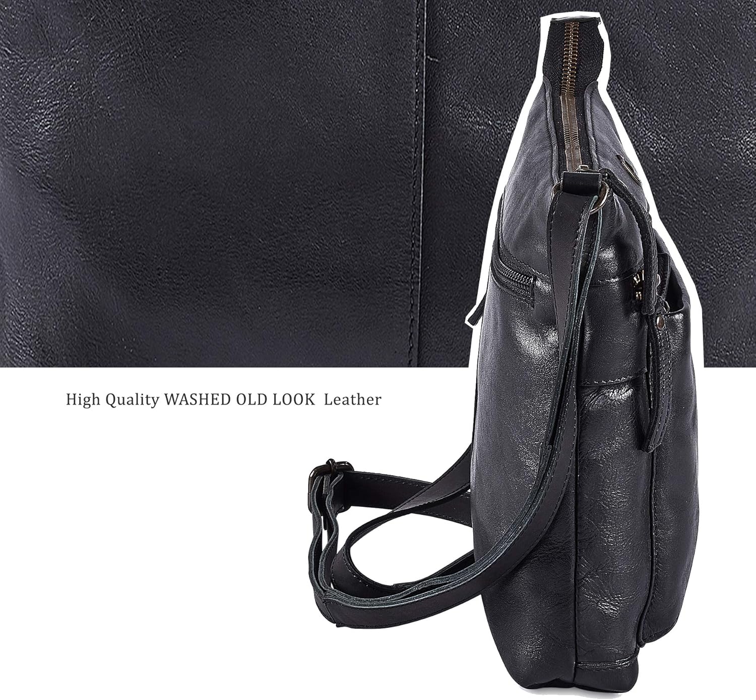 Small Leather Crossbody Bags for Women Vintage Purses & Handbags Travel Sling Shoulder Crossover - Image 5