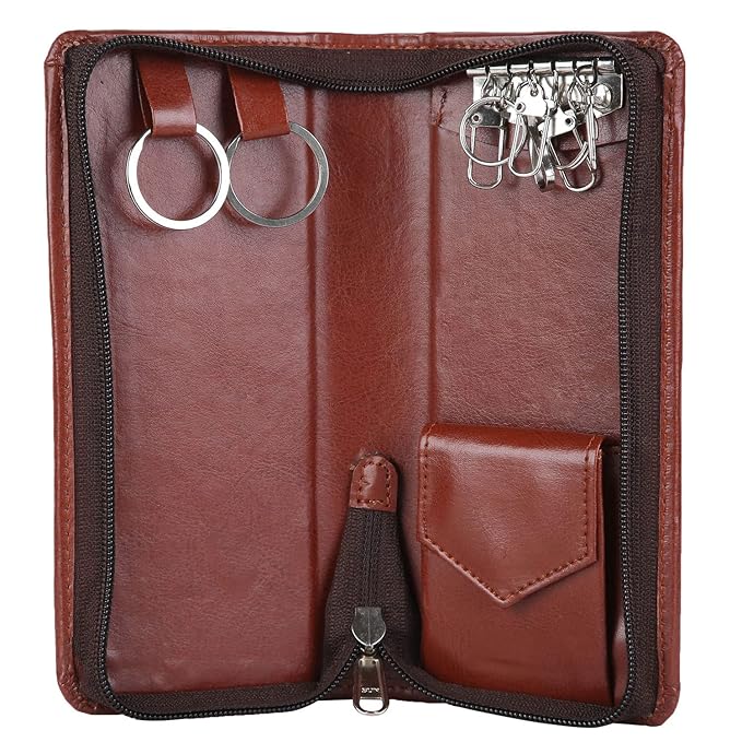 Essart PU Leather Key Case Pouch Wallet Keychain Key pouch holder Men