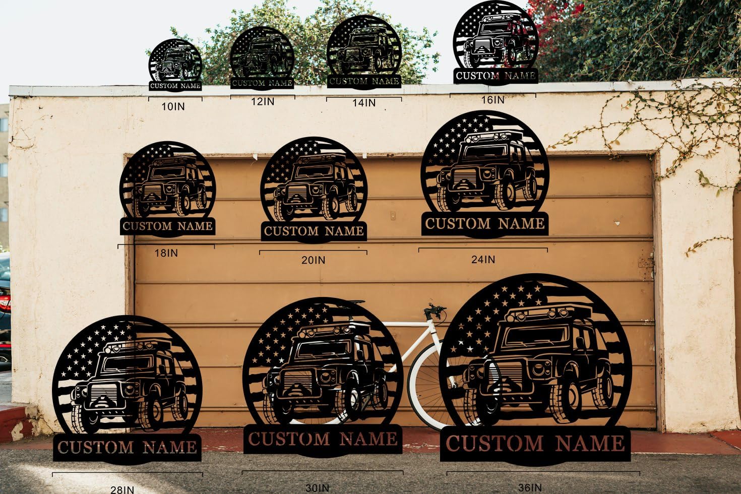 Personalized Metal Sign Garage Decor Truck Plaque Car Club Biker Wall Art Custom Name Address Home Decor Housewarming Memorial Gift Suitable Outdoor Indoor (TWO)