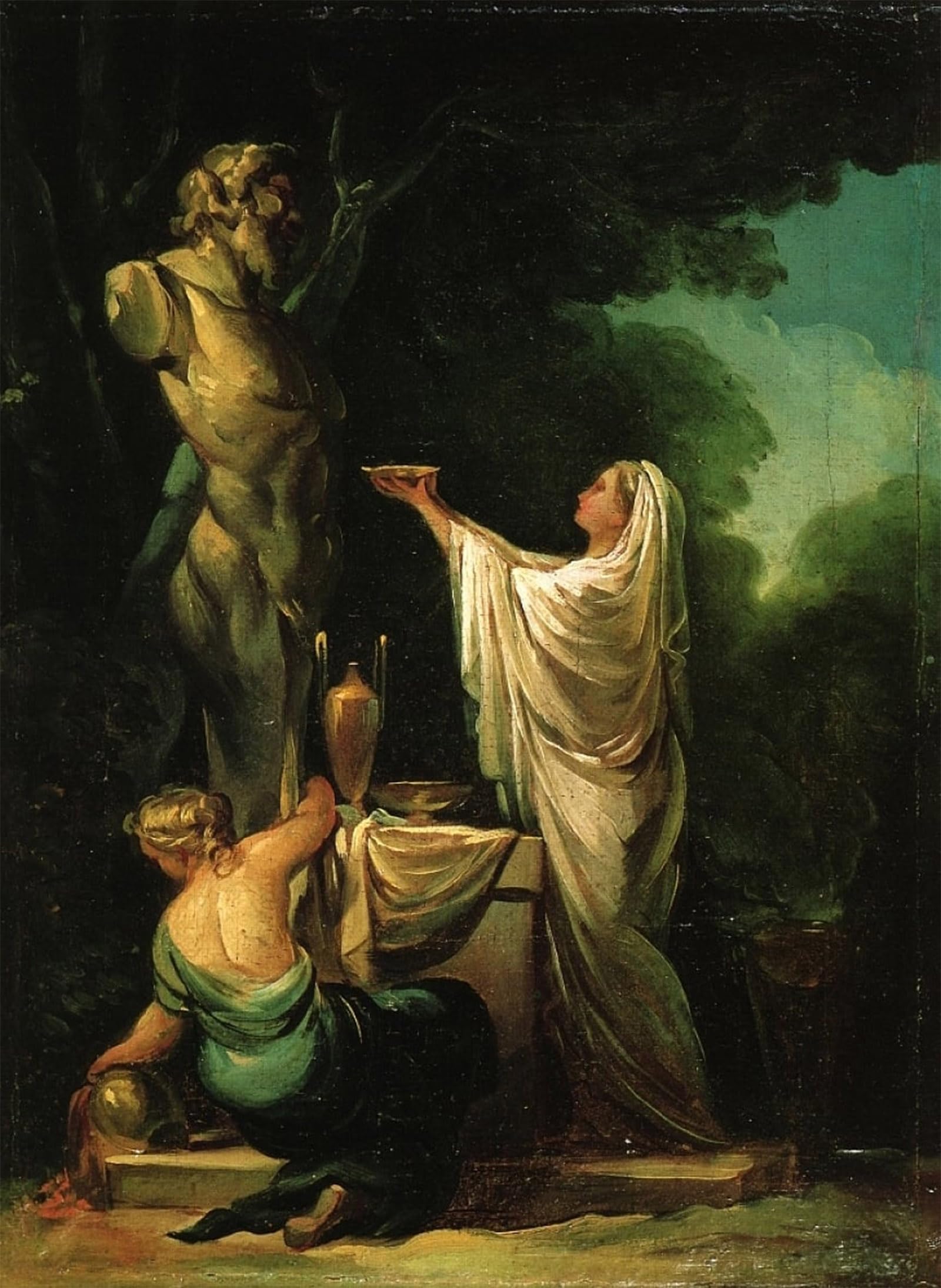 ARTXLXXBN Famous Art Print Poster Vintage Wall Art the Sacrifice to Priapus by Francisco De Goya Canvas Art Poster for Home Decor 60x90cm
