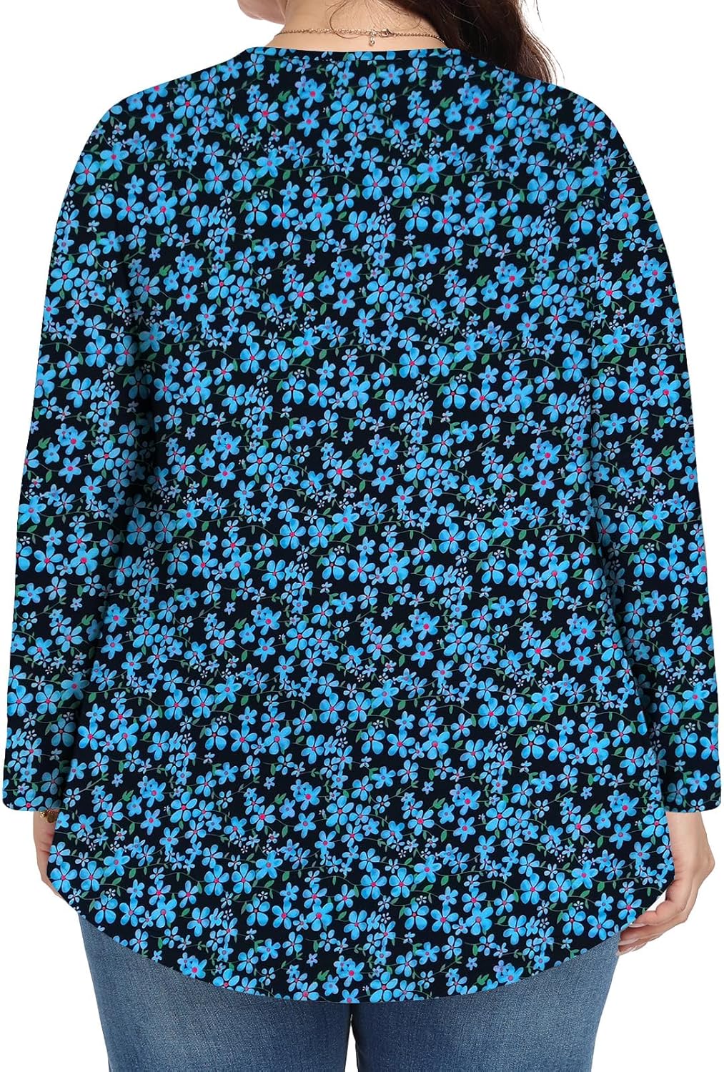 Womens Plus Size Tops Long Sleeve Shirts 2025 Fall Tunic Blouses 1X-5X - Image 4