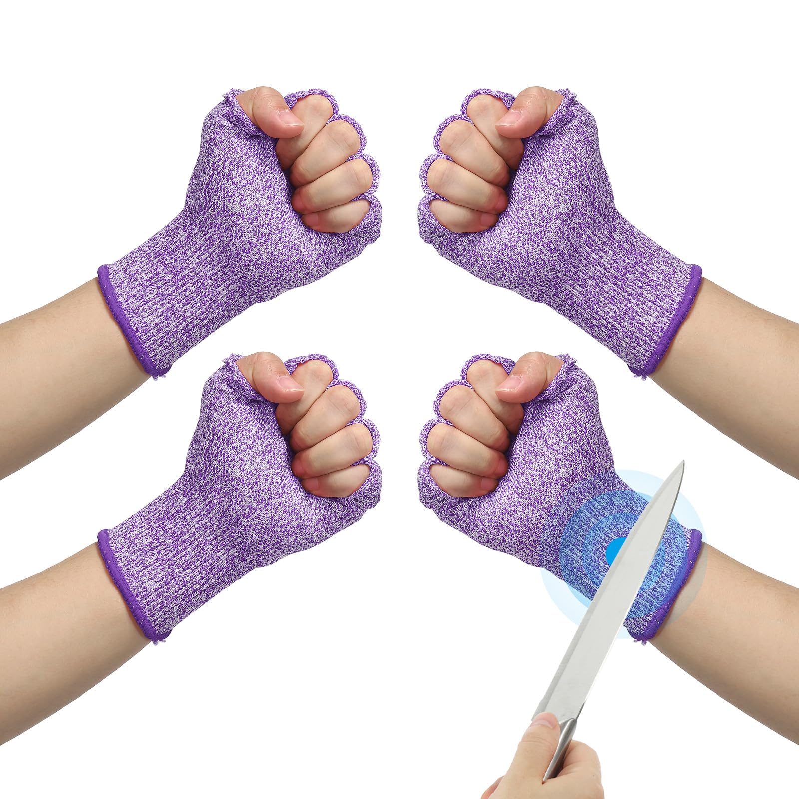 PATIKIL 8 Inch Cut Resistant Sleeves with Finger Grips