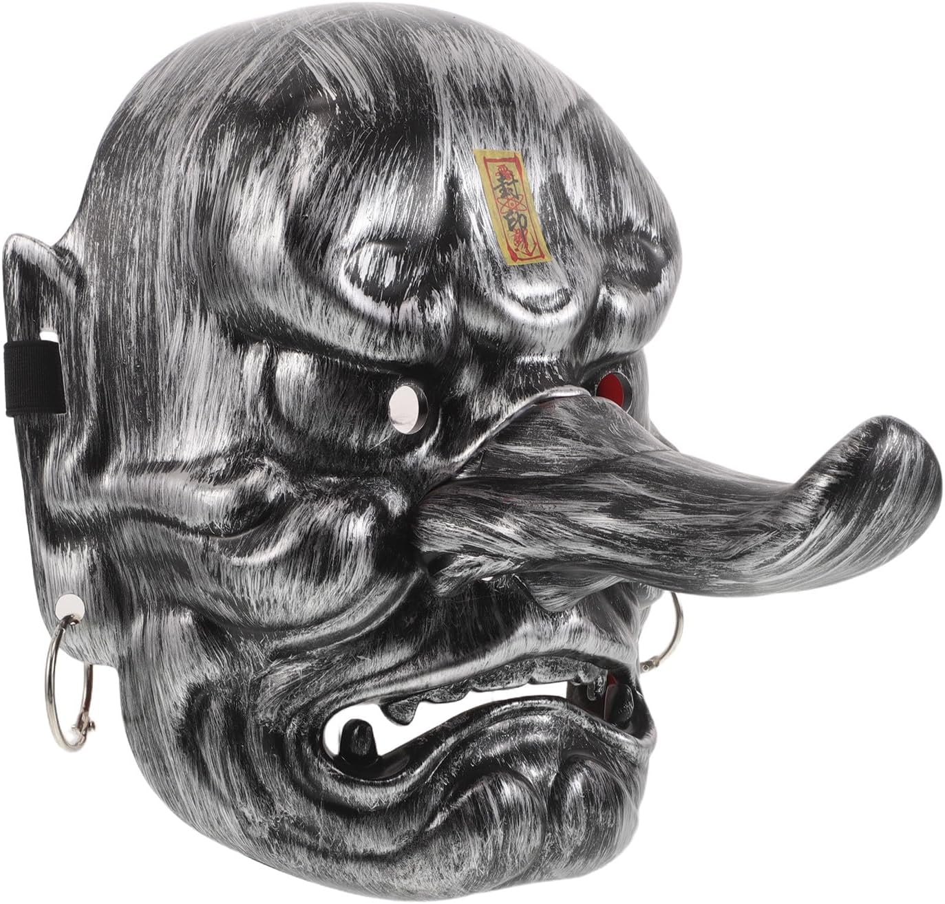 Japanese Mask: Carnival Samurai Mask - Japanese Style Halloween Cosplay Decoration - Plastic Character Decorative Prop for Themed Event