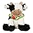 Hopearl Adorable Plush Cow Toy with Knitted Cute Strawberry Bib Floppy Dairy Cattle Soft Stuffed Animal Gifts for Boys Girls Kids Toddlers, 9\'\'