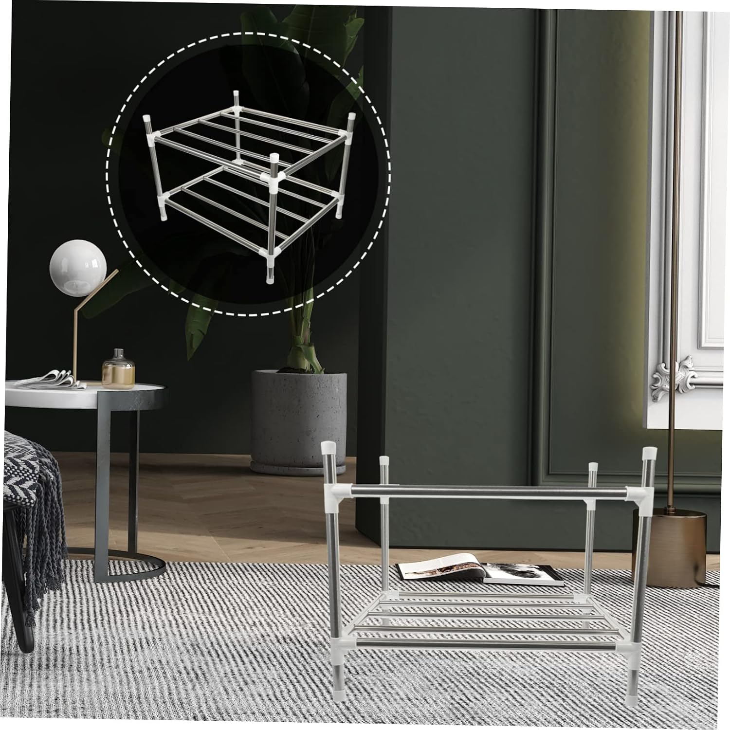 Door Pot Organizer Kitchen Counter Drying Rack Panry Organizer for Kitchen Supplies