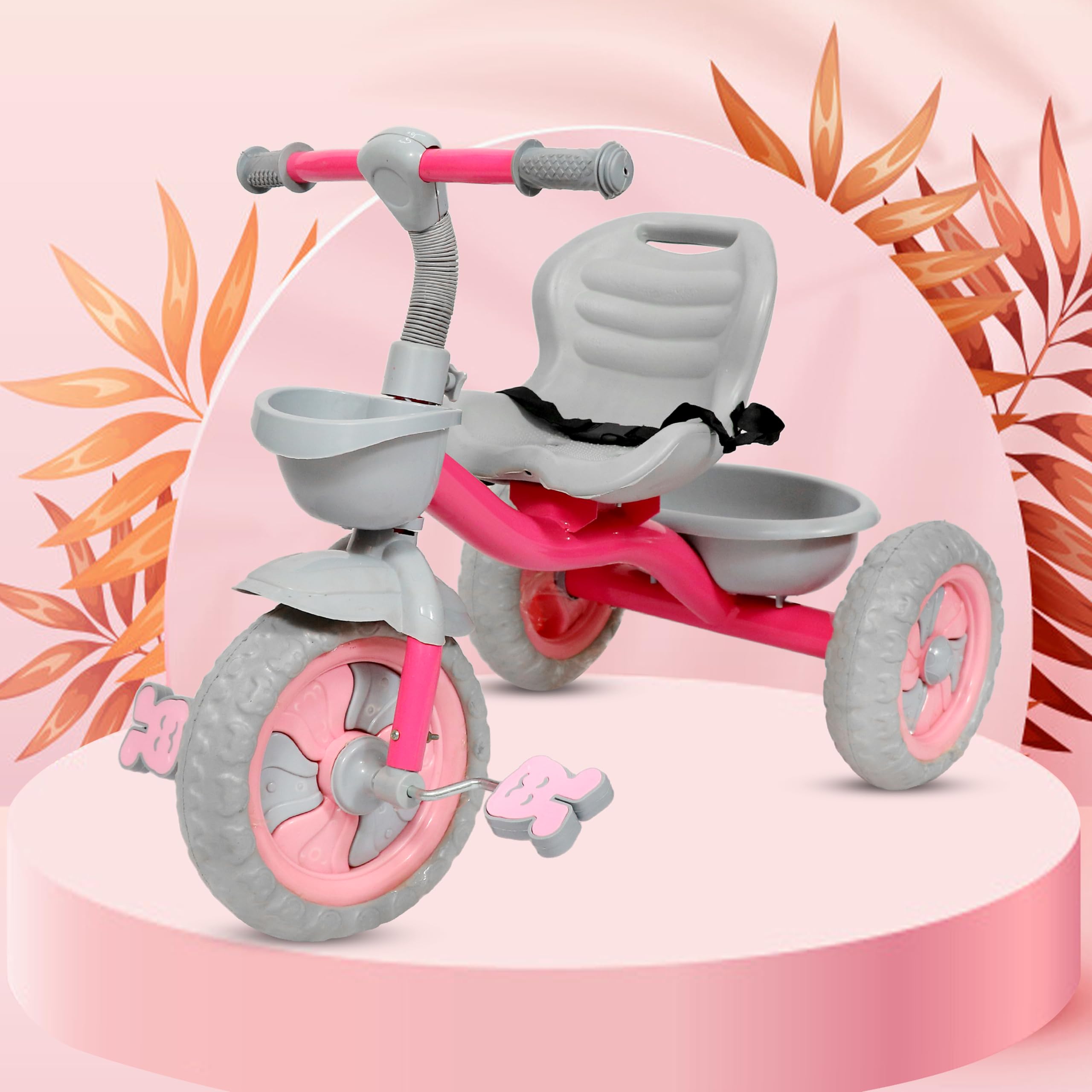 Kids Tricycle for Ages 2-5 Years, Toddler Bike (Baby Pink)-image-44