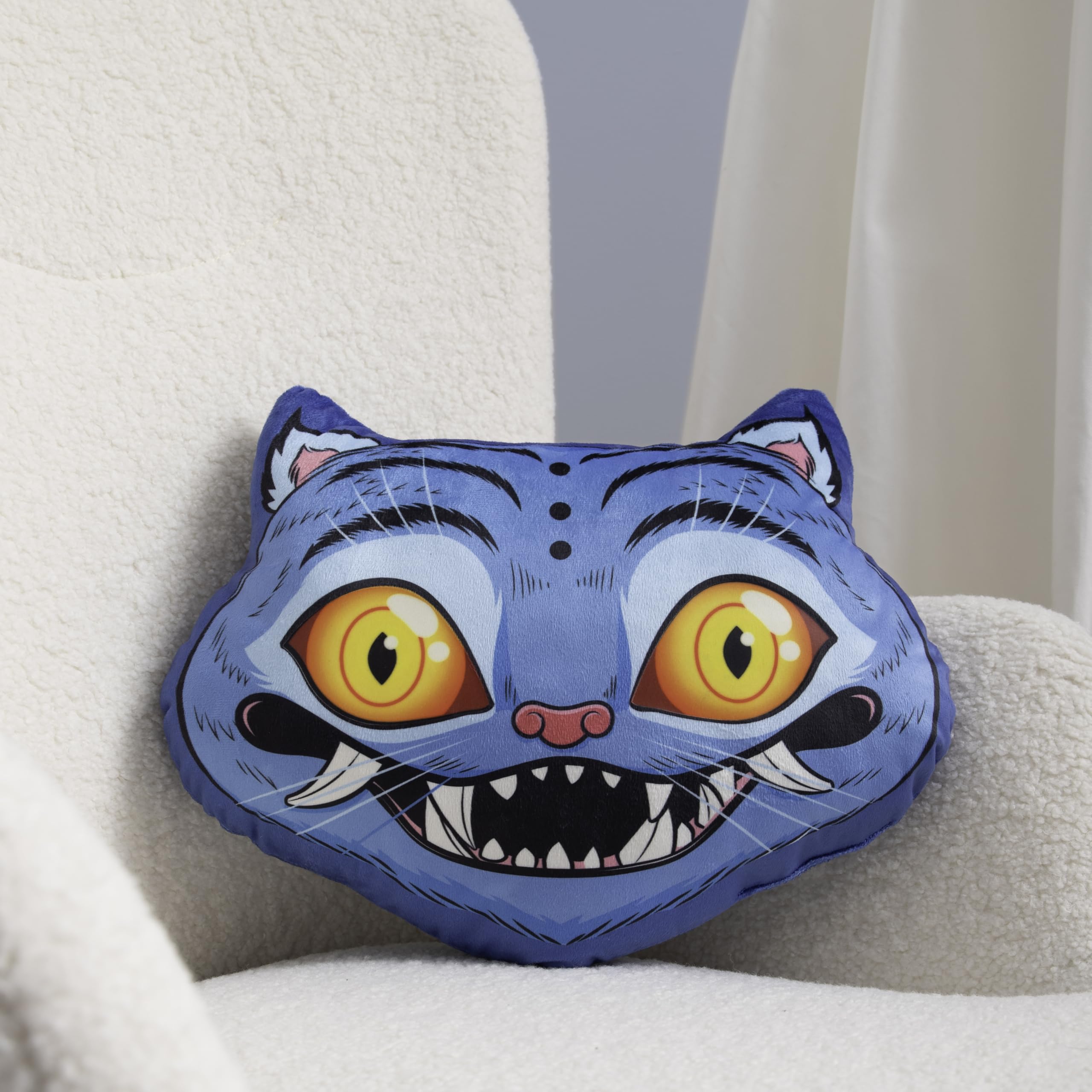 Cuscino sagomato con licenza ufficiale K Pop Demon Hunters | Cuscino a forma di Derpy | Si illumina al buio | Perfetto per l'arredamento della camera da letto o del soggiorno 40 x 40 cm