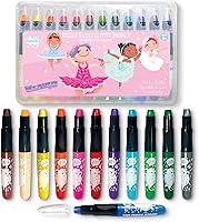 Vista 1 de The Piggy Story Glitter Gel Crayons, Set of 12 Crayons in Dancing Star Design