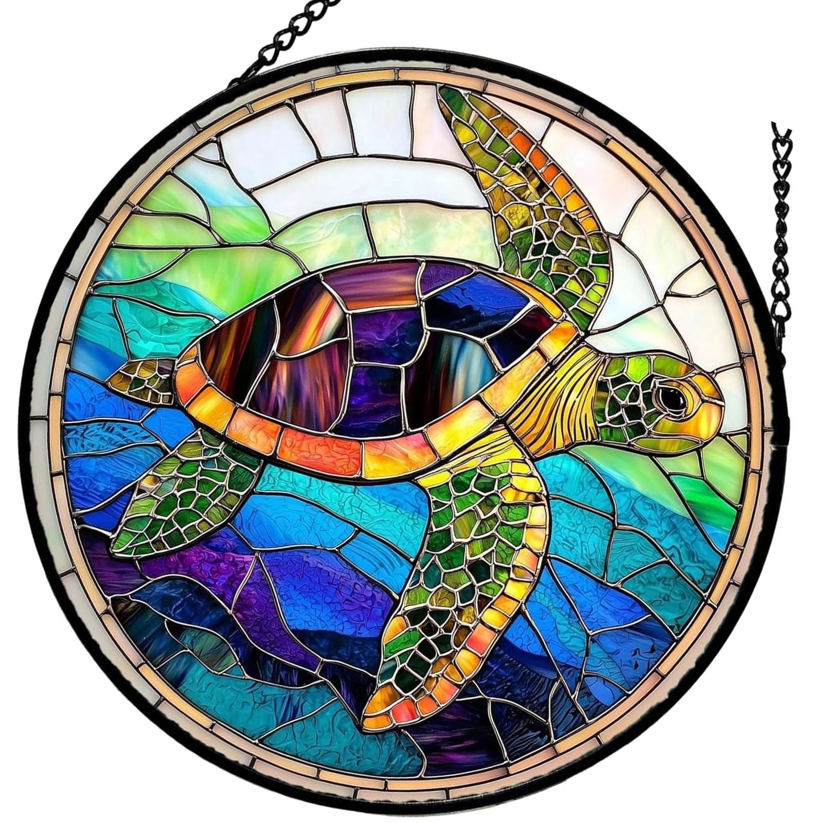 Qusinfc Colorful Sun Catchers Glass Ornament Suitable for Window Gardens Decorating with Colorful Light Reflection Twist Sunlight Reflectors