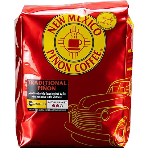 New Mexico Piñon Coffee Naturally Flavored Coffee (Traditional Piñon Ground, 2 pound)
