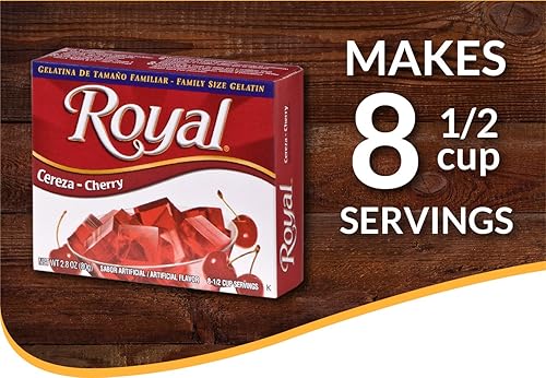 Miniatura 9 de Royal - Gelatina sin azúcar, sabor cereza, 0.32 onzas (paquete de 12)
