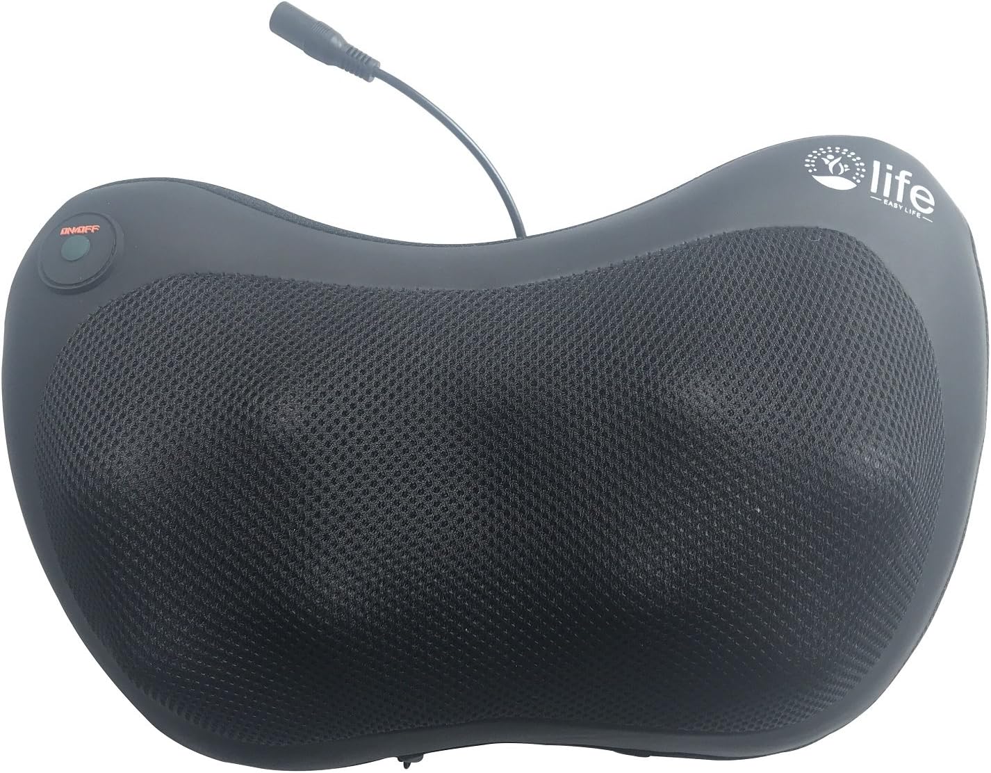 Electric 8 Deep Kneading Head Shoulder Back Body Neck Kneading Shiatsu Massage Pillow with Heating for Home, Office and Car use
