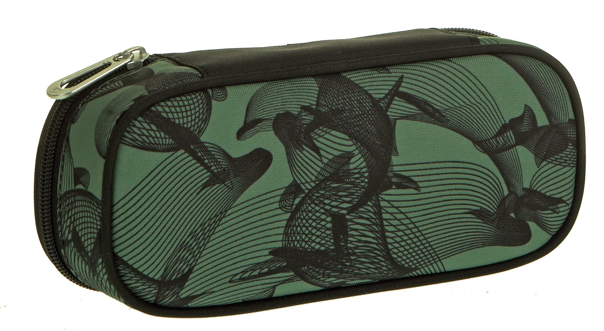 Seven Pencil Case, Pencil Case for Stationery, Girls & Boys, School and High School, Green Dolphin, 10x23x5,5 cm, Modern - Image 3