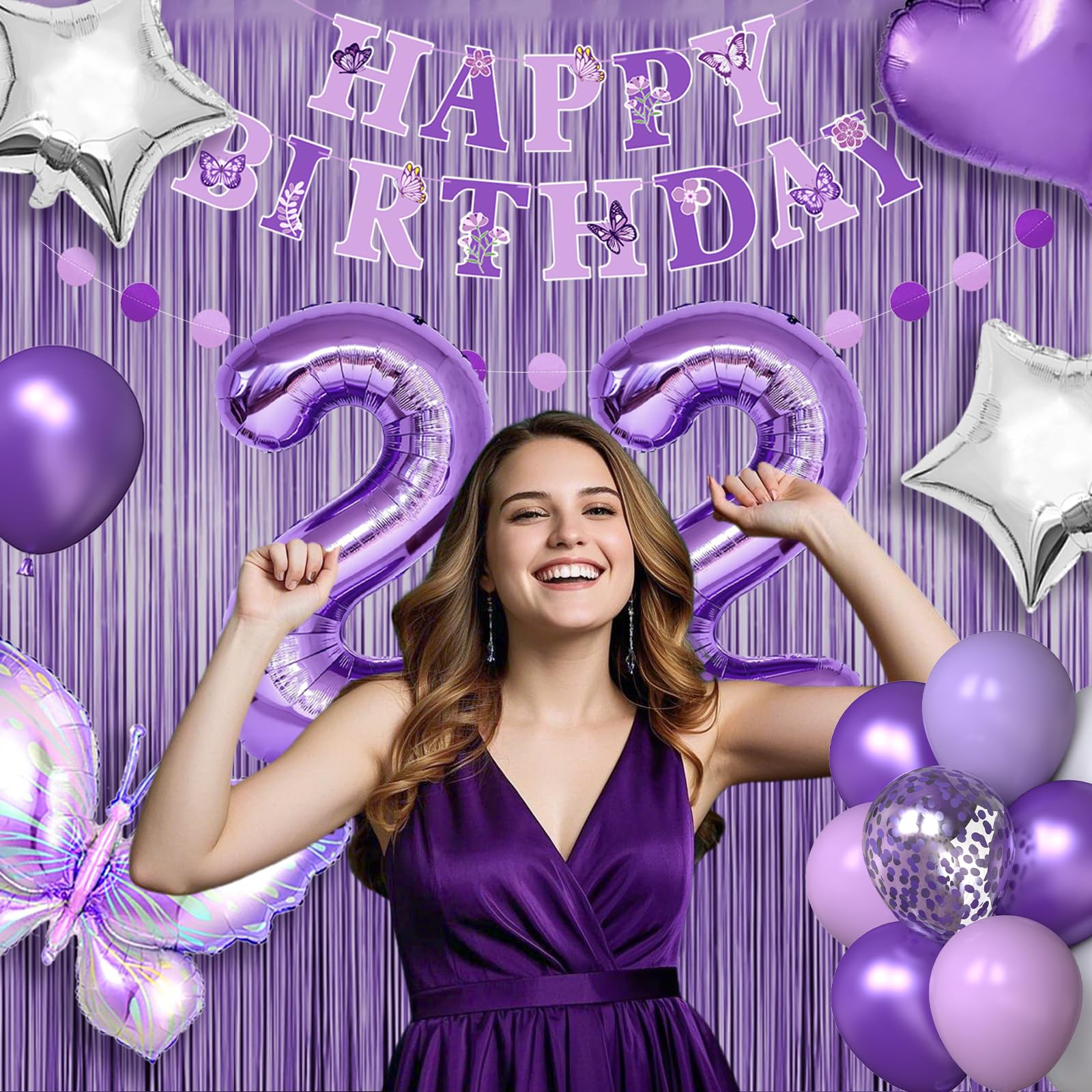 22nd birthday dress Amazon.com: 22nd Purple Birthday Decorations for Women, Purple Pink 22nd  Birthday Decorations Butterfly Theme Lavender Party Decor Set with Number  Balloons, Banner, Sash, Butterfly Stickers : Toys & Games