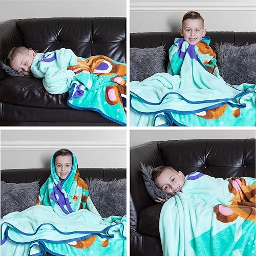 Miniatura 5 de Franco - Manta de felpa supersuave con microraschel para niños, 62 in x 90 in, Animal Crossing